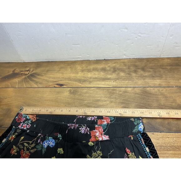 Johnny Was Workshop Floral Embroidered Wide Legs Pants Medium - Picture 8 of 10